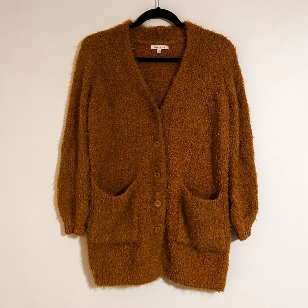 Skies Are Blue Textured Cardigan